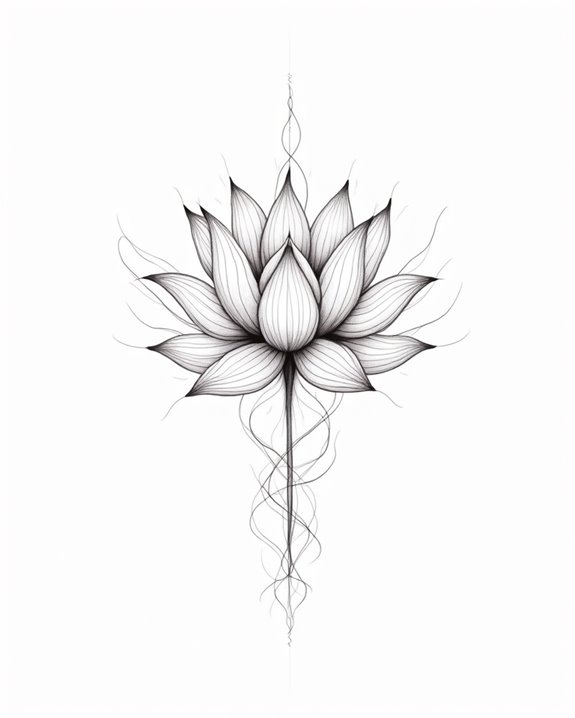 elegant resilient lotus tattoo
