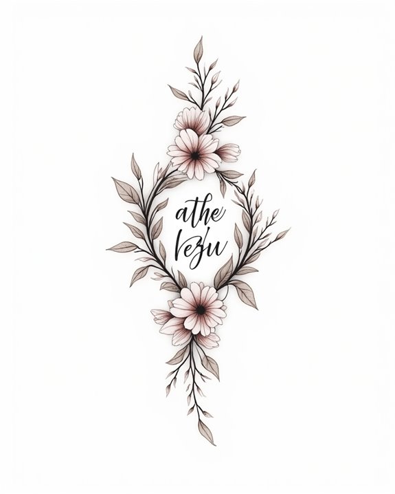 elegant romantic tattoo design
