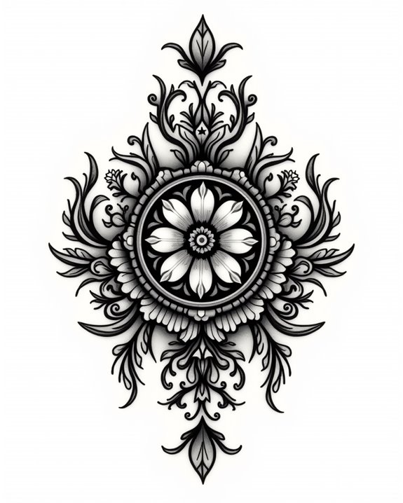 elegant rose vine tattoo symbolism