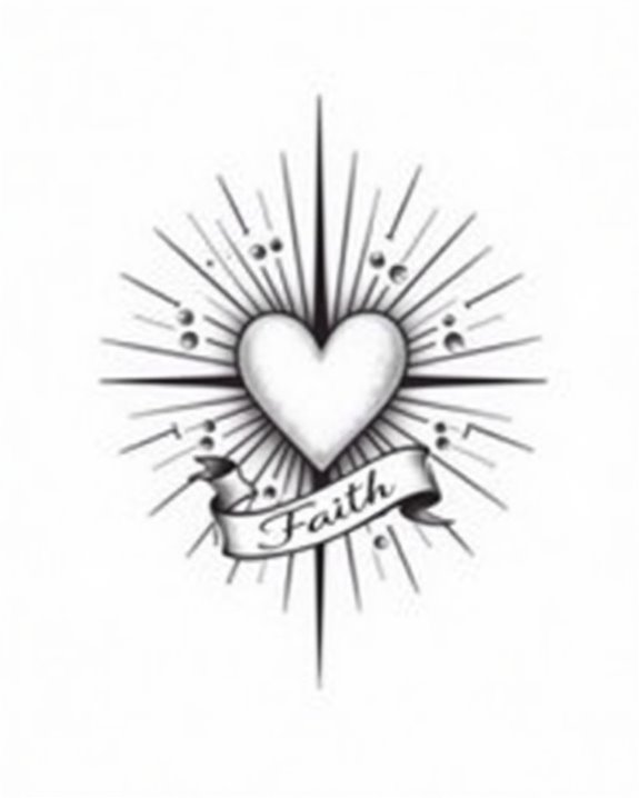 elegant sacred heart banner