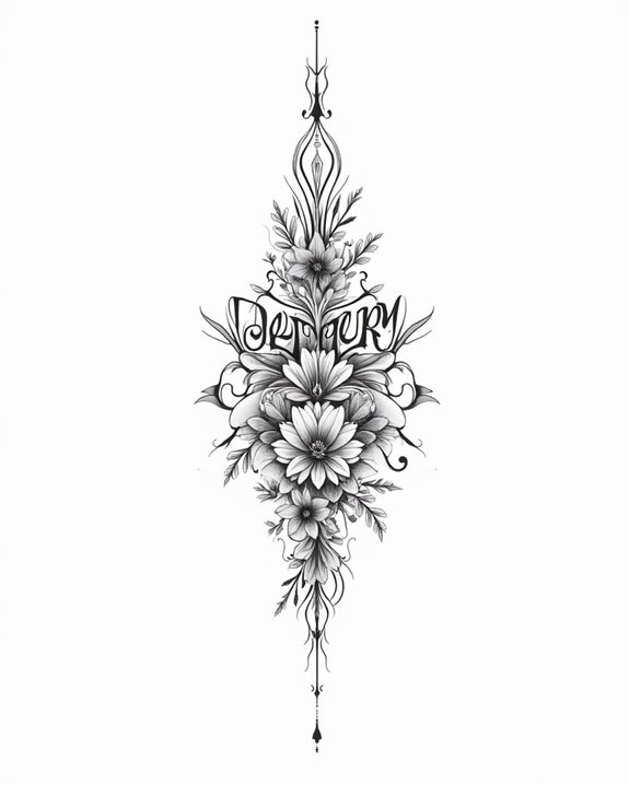 elegant script tattoo design