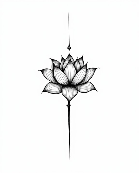 elegant simple lotus symbolism