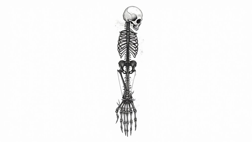elegant skeleton forearm designs