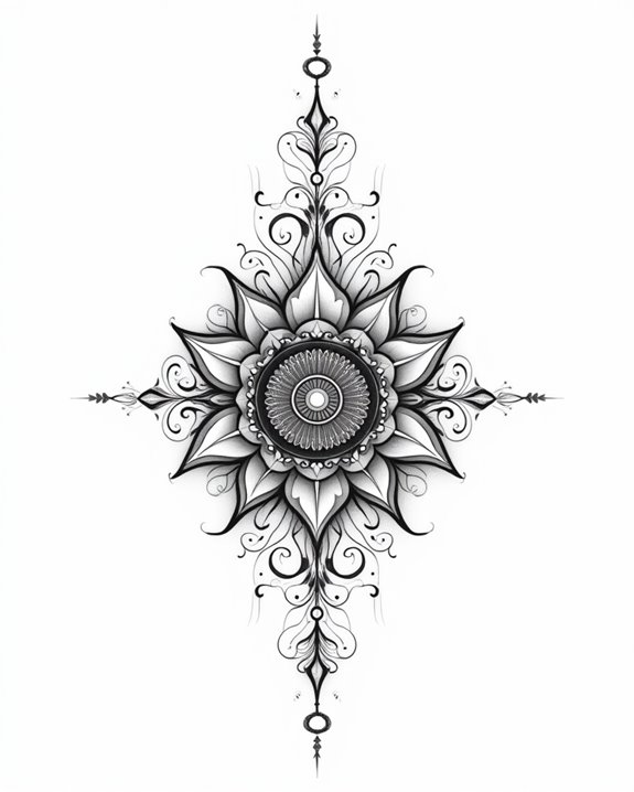 elegant spiritual floral symbolism
