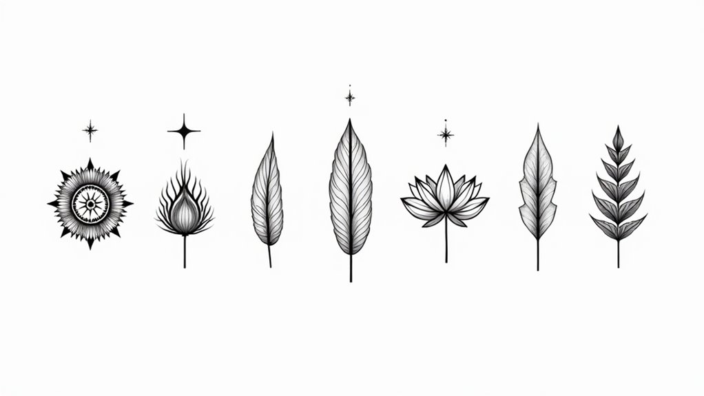 elegant spiritual forearm tattoos