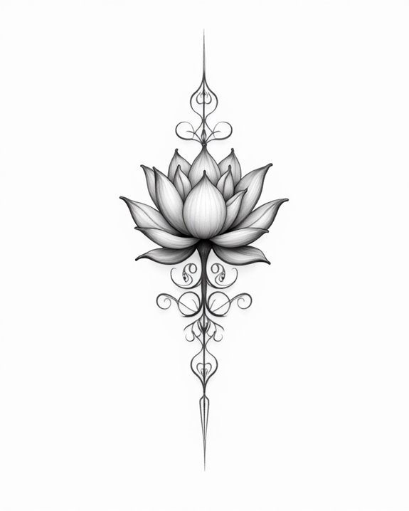 elegant spiritual lotus design