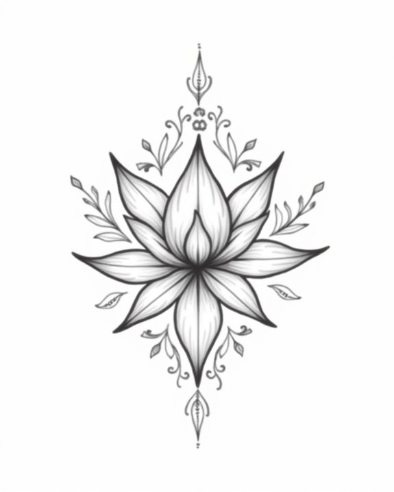 elegant springtime floral motif