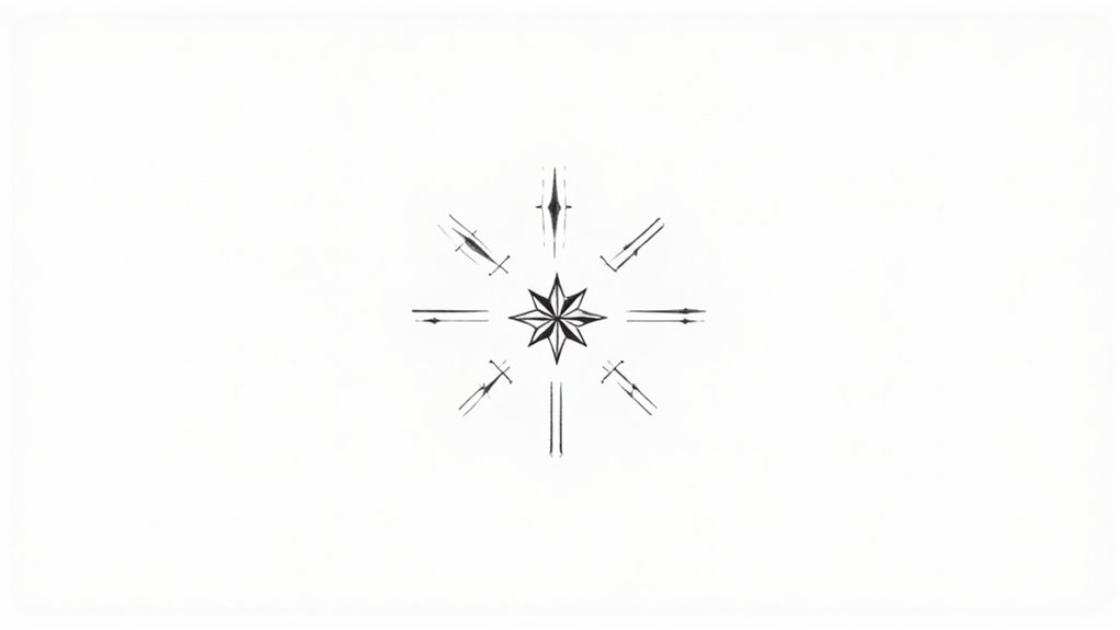 elegant star forearm tattoos