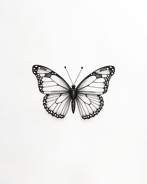 elegant subtle butterfly tattoos
