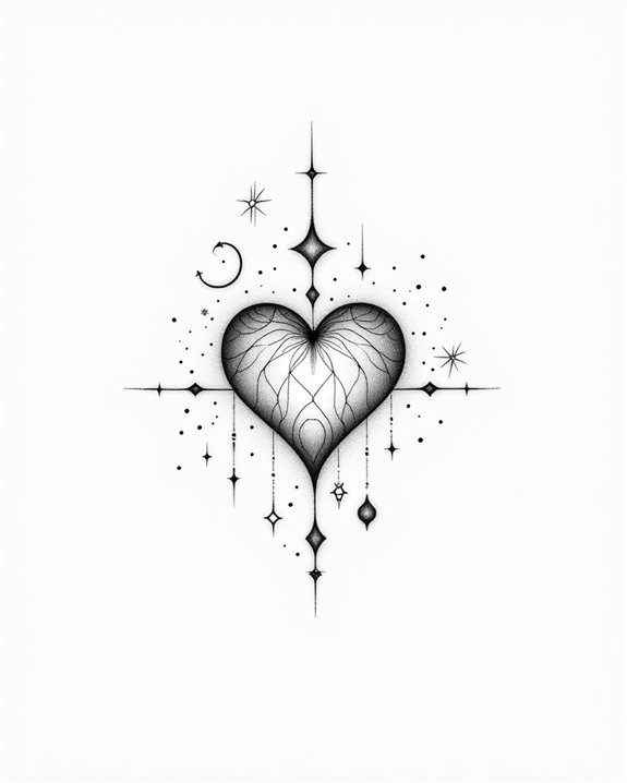 elegant subtle love symbol
