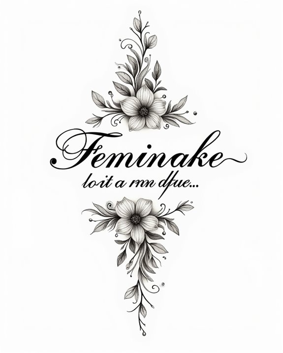 elegant swirl text art
