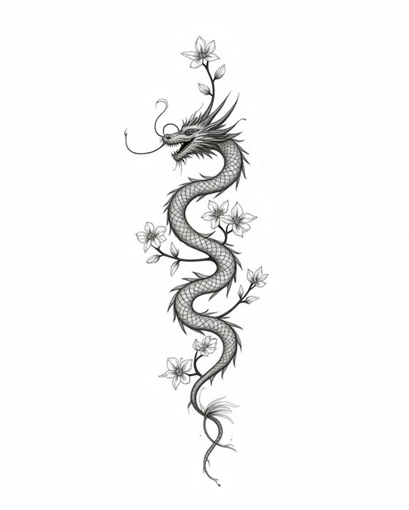 elegant symbolic botanical art