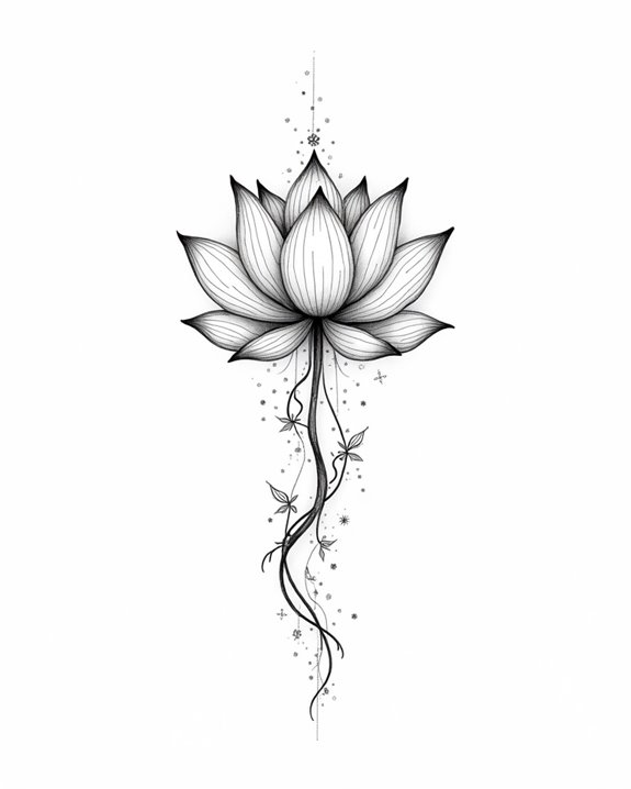 elegant symbolic graceful outline