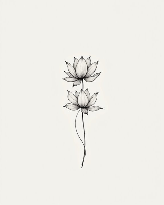 elegant symbolic lotus placement