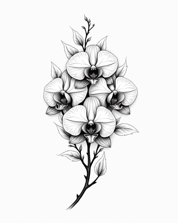 elegant tropical orchid display