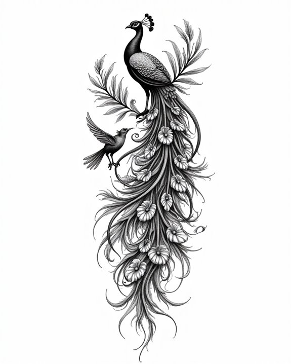 elegant vibrant exotic bird