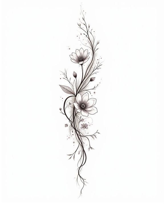 elegant vintage floral artwork