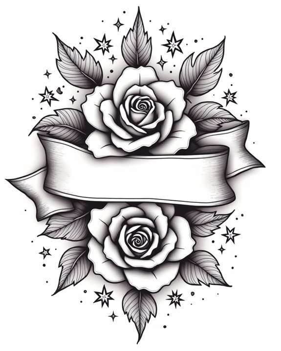 elegant vintage floral tattoos