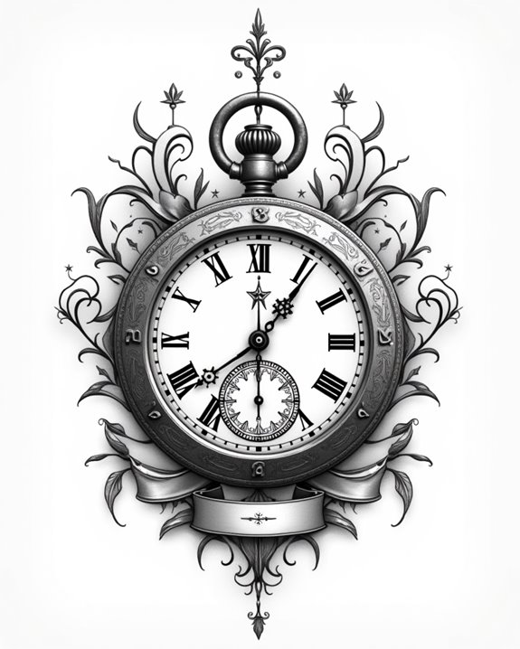 elegant vintage time symbols