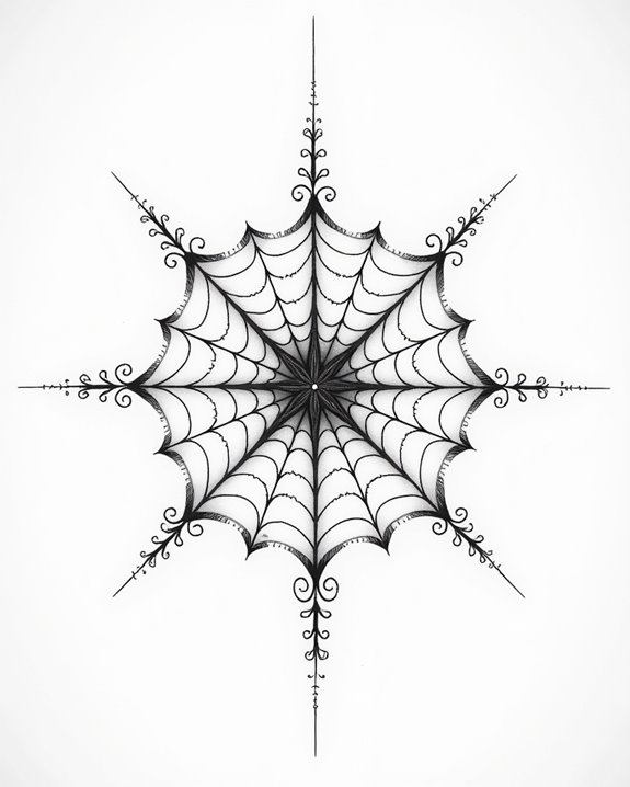 elegant web spider symbolism