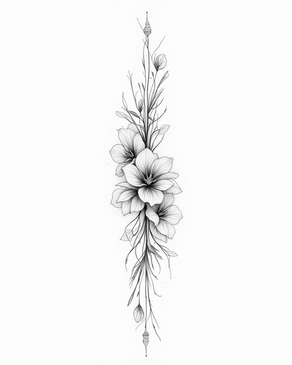 elegant wildlife outline tattoos