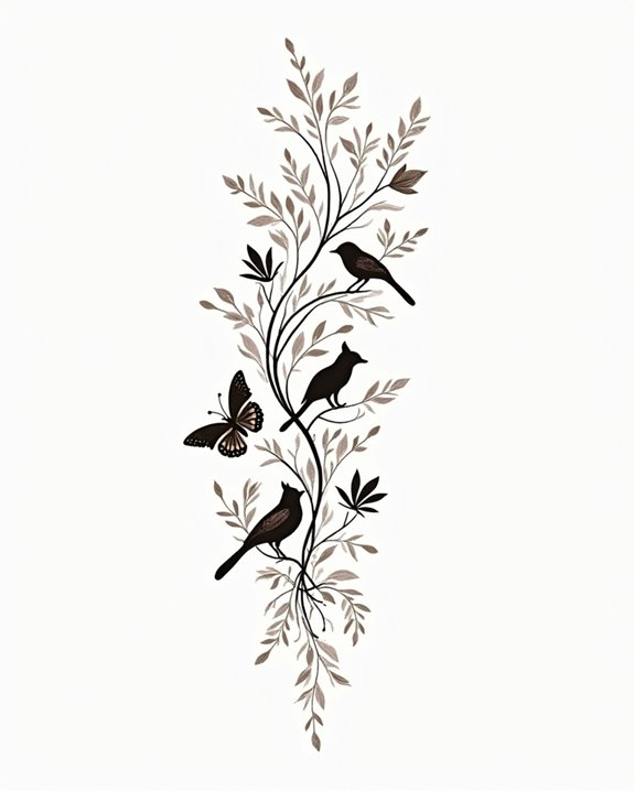 elegant wildlife silhouettes