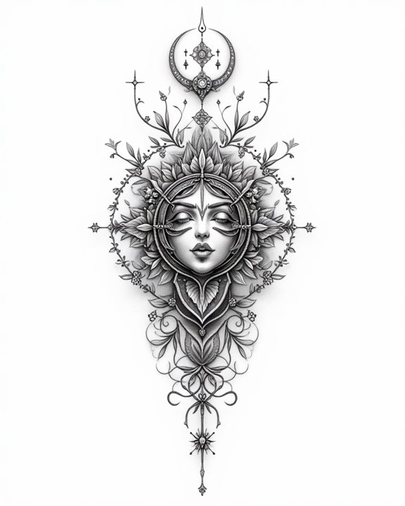 empowering feminine symbolic tattoos