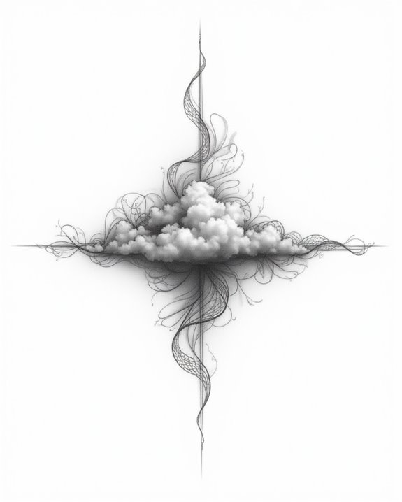 ephemeral shifting cloud patterns