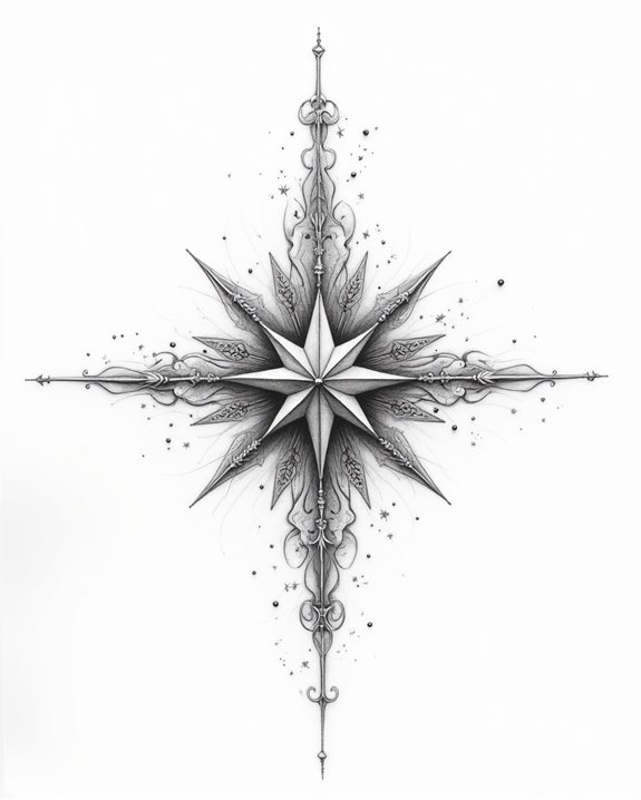 ethereal fantasy star tattoos