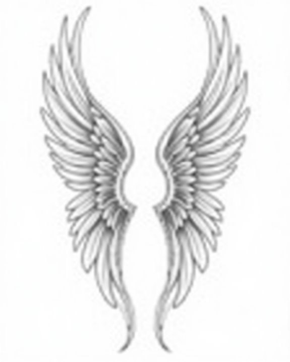 ethereal feathered collarbone tattoo