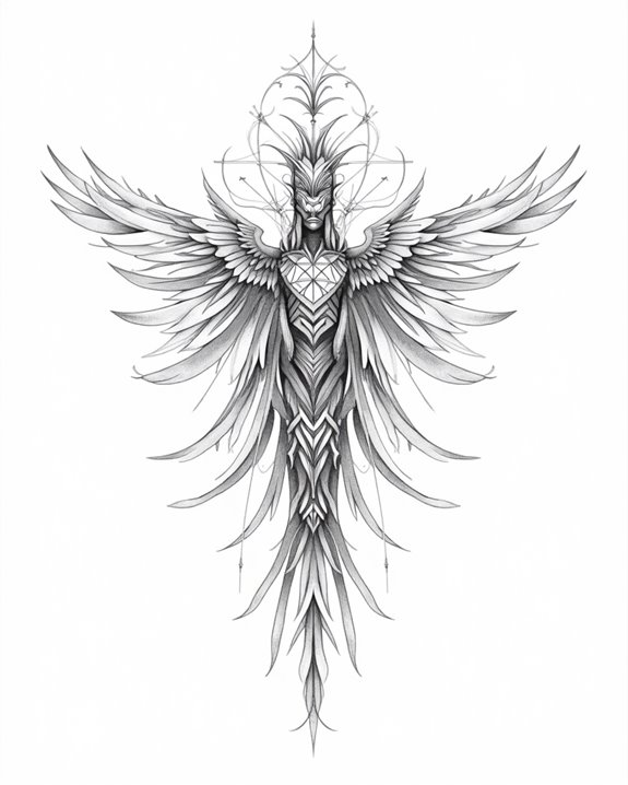 ethereal stealth with symbolism