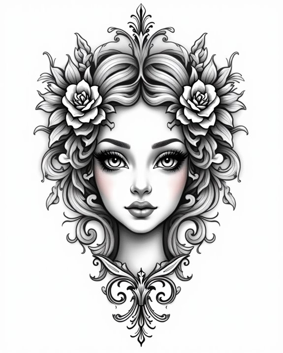 ethereal vintage beauty tattoos