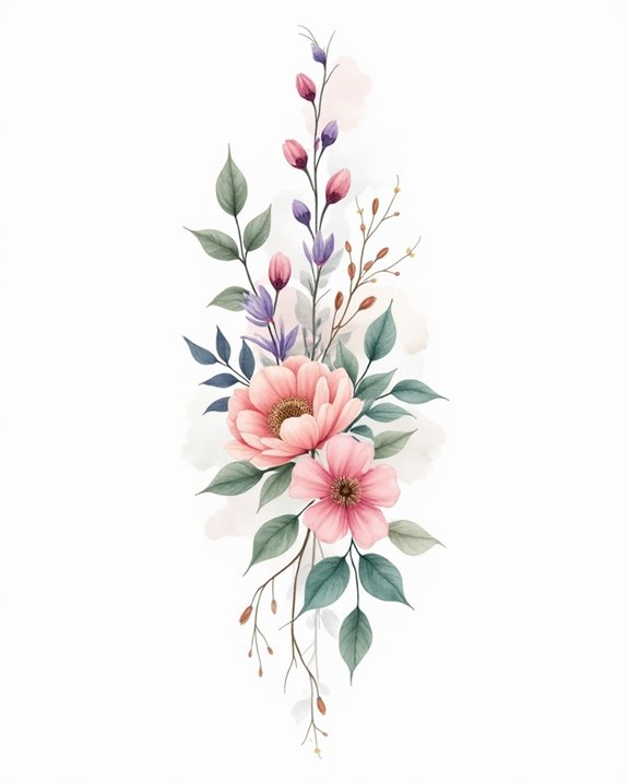 ethereal watercolor landscape artwork