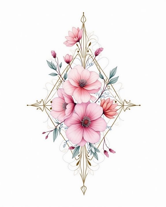 ethereal watercolor tattoo accents