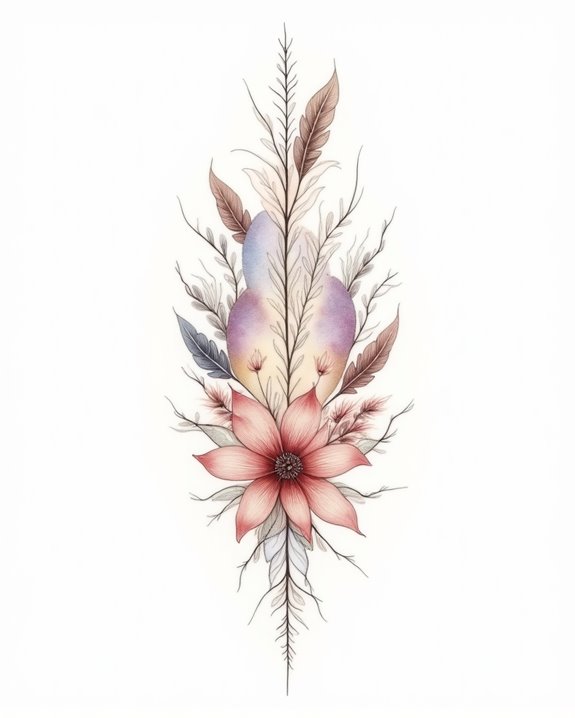 ethereal watercolor temporary tattoos