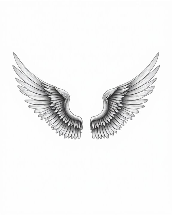 ethereal wings adorn chest
