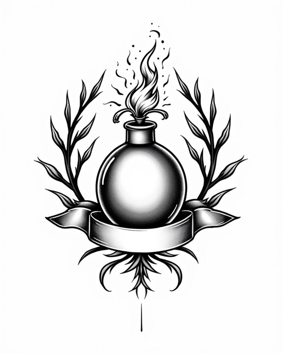 explosive banner tattoo choice