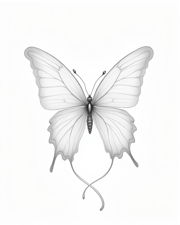 expressive artistic butterfly design