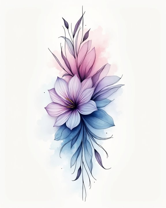 expressive colorful artistic tattoo