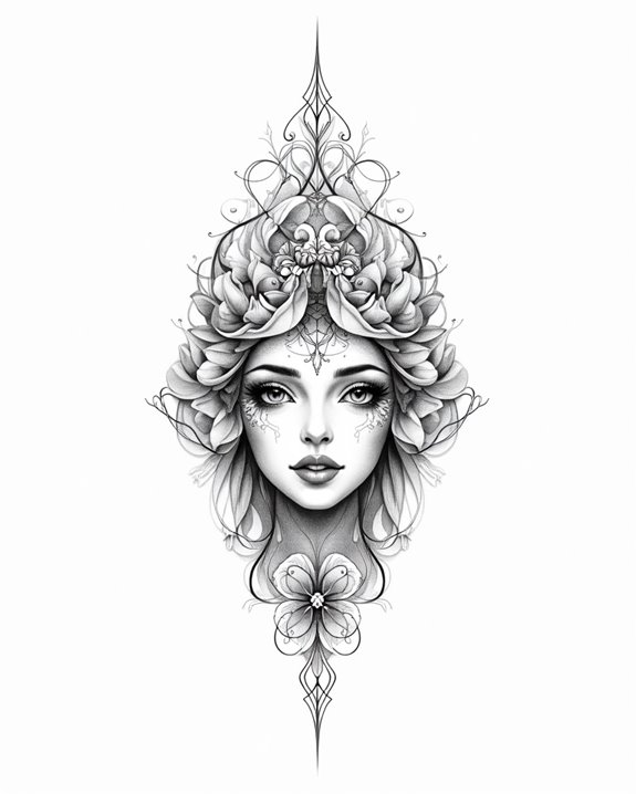 expressive detailed facial art