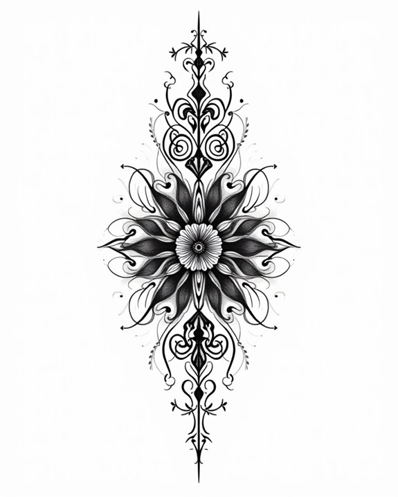 expressive layered abstract tattoos