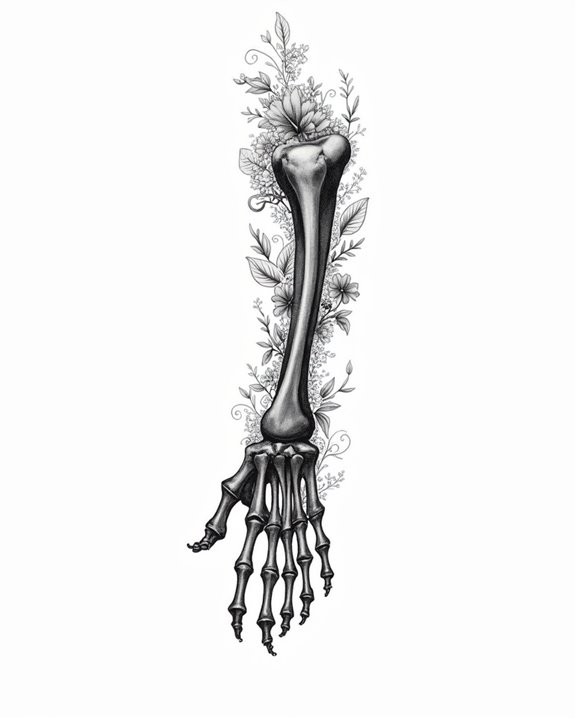 expressive skeleton portrait tattoo