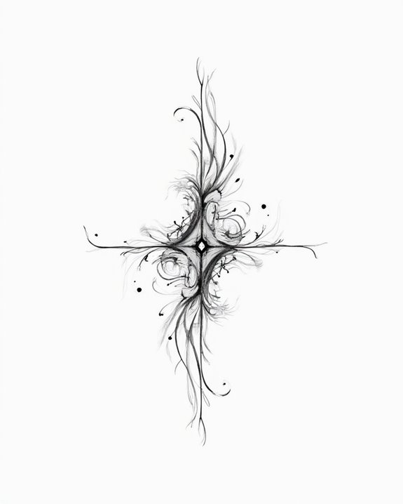 expressive white ink artwork