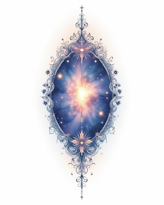 fairy floats through cosmos