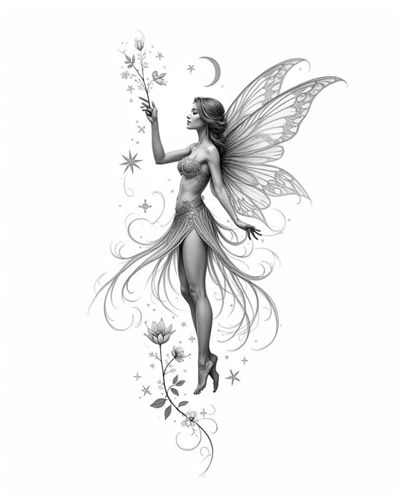 fairy wielding glowing wand