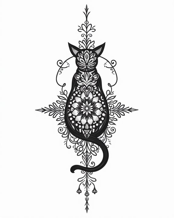 feline symmetry spiritual art