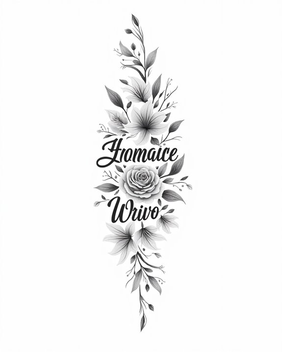 feminine elegant script tattoo