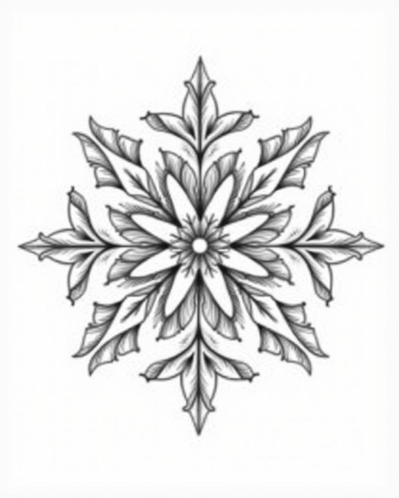 feminine leaf mandala tattoos