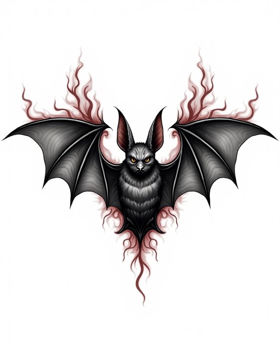 fierce flaming bat symbolism