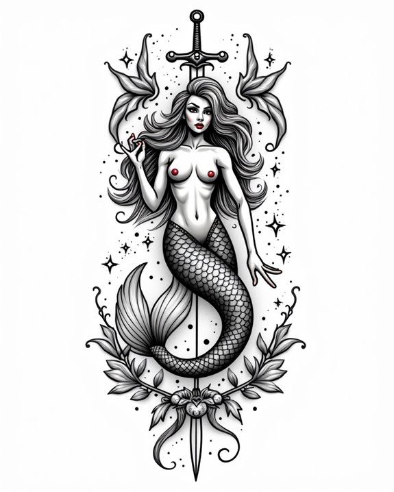 fierce mermaid sword symbol